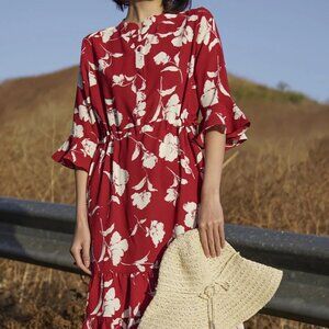 Petite Studio NYC Celina Dress - red floral print